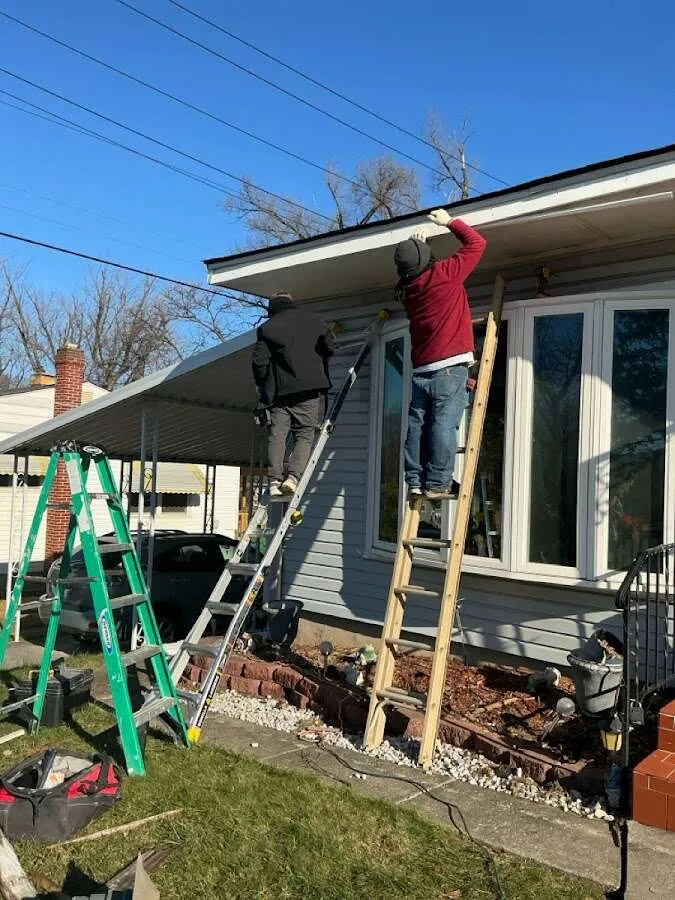 Restoration crew performing exterior repair in Calipatria